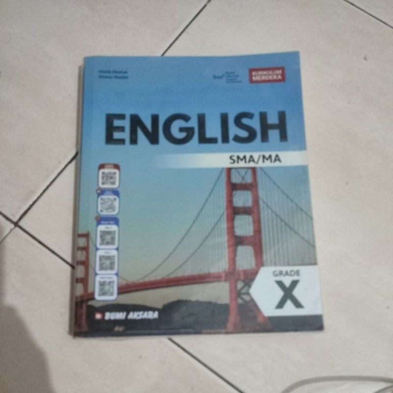

bumi aksara buku English Bahasa Inggris SMA/MA kelas X kurikulum Merdeka