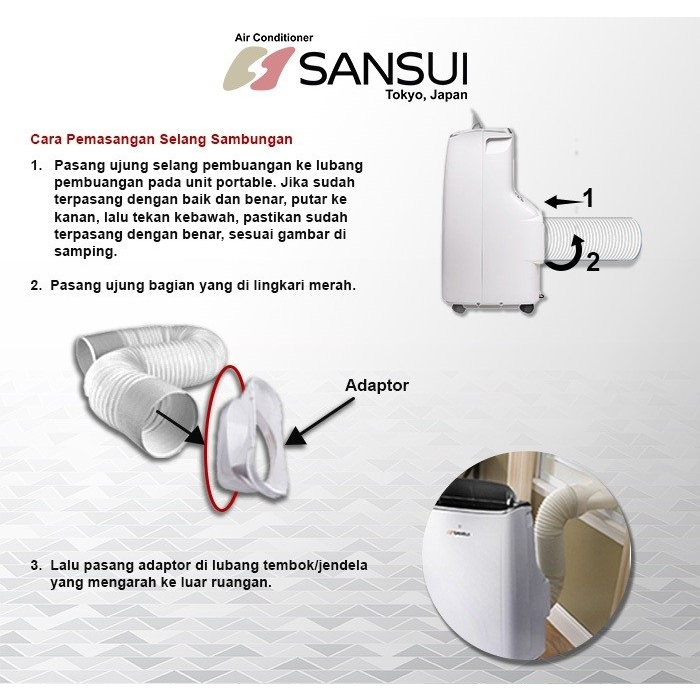 SANSUI Japan AC Portable 1,5 PK SA-L12P2 3in1 Mode UVC LED SAL12P2