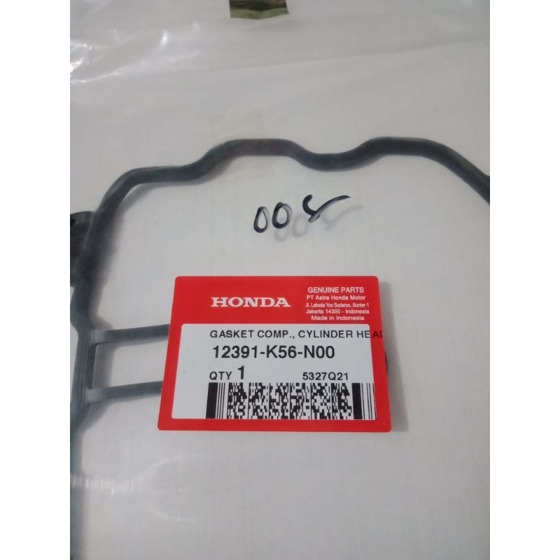 PACKING HEAD KARET HEAD GASKET COMP CYLINDER HEAD SONIC 150R SUPRA GTR 150 ORIGINAL AHM