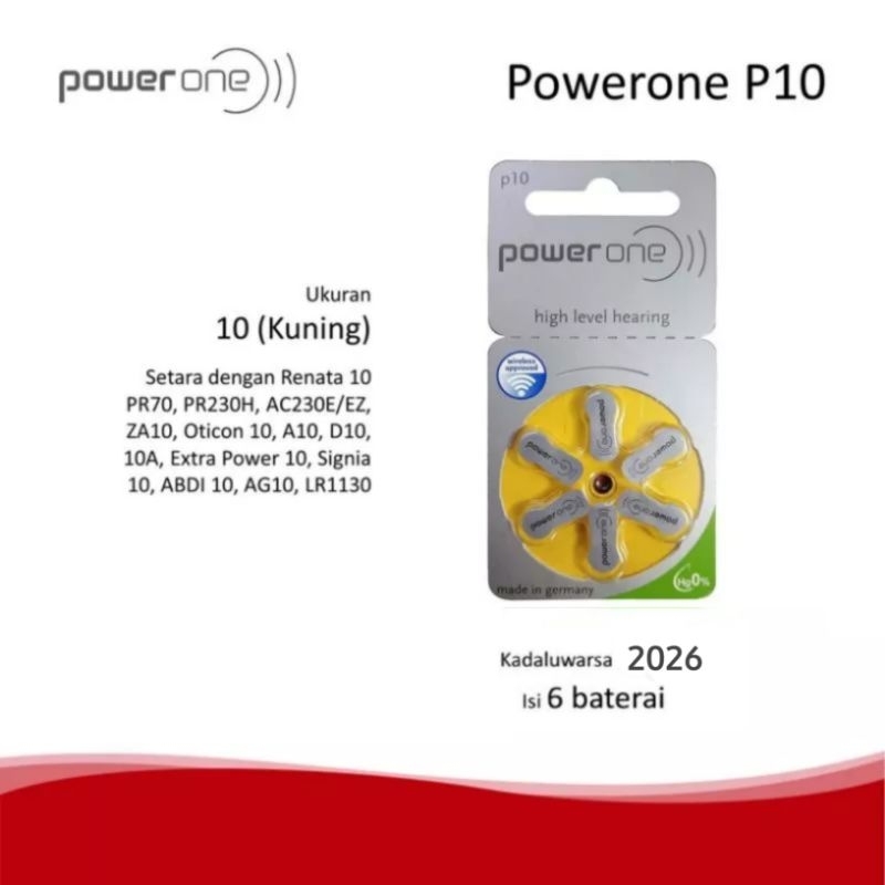 baterai alat bantu dengar abd Powerone P10