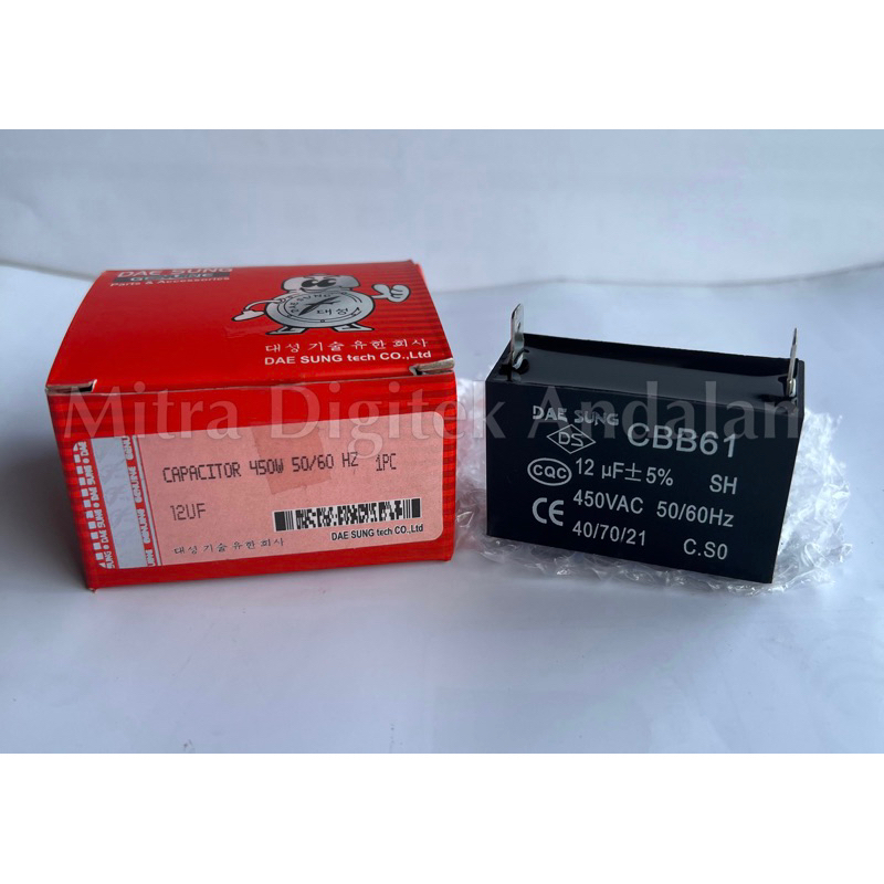 Kapasitor / Capacitor 12UF DAE SUNG (Untuk Genset Minyak Campur)
