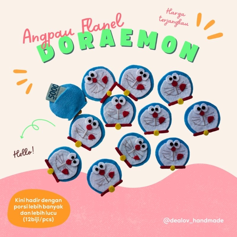 

[1 Lusin] Amplop Flanel Doraemon | Amplop Flanel Lebaran | Angpau Lebaran Murah | Angpau Flanel Murah