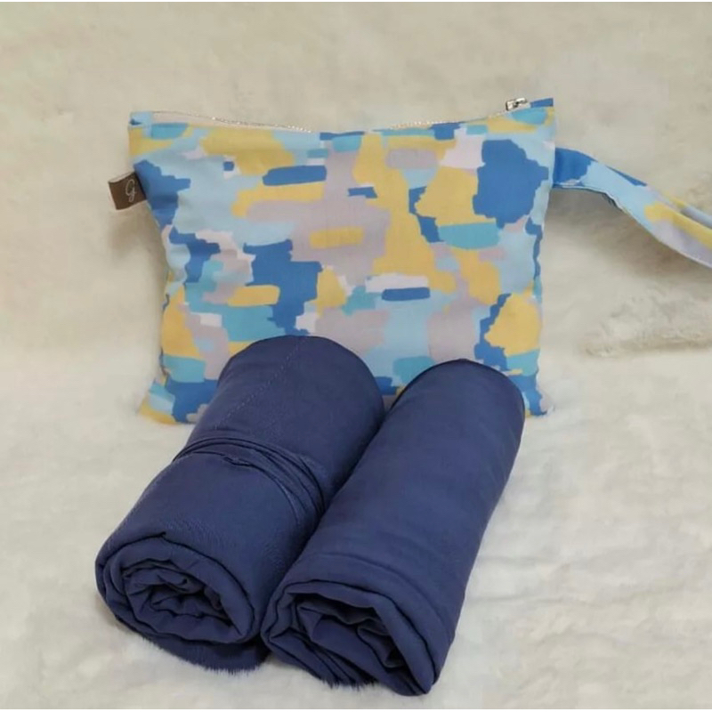 mukena travel plain polos giggles katun rayon adem cantik