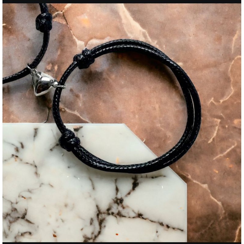 gelang couple magnet love aesthetic pasangan kekasih dan pacar design elegant minimalis warna tali h