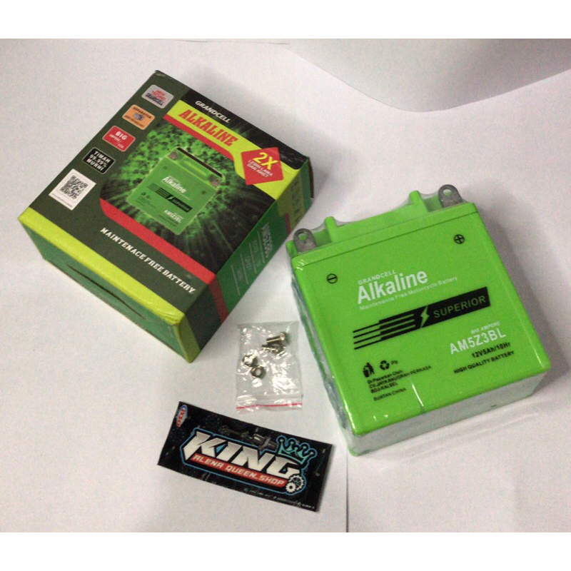 ACCU/AKI ALKALINE TYPE AM5Z3-BL SUPRA/GRAND FULL KERING 12V