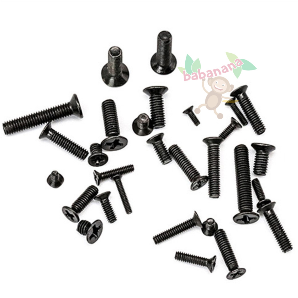 720pcs Countersunk Screw Set M1.4 M1.7 M2 M2.5 M3 Baut Laptop Casing