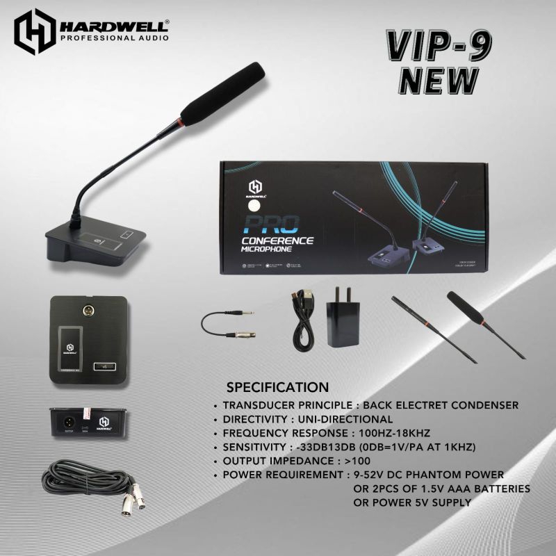 Mic Conference Hardwell Vip 12 Vip12 VIP 9 Mic Podium Mic Meja