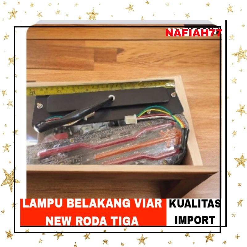 (TERMURAH)LAMPU BELAKANG VIAR NEW (LEBAR 30CM)RODA TIGA SPARE PARTS MOTOR RODA TIGA