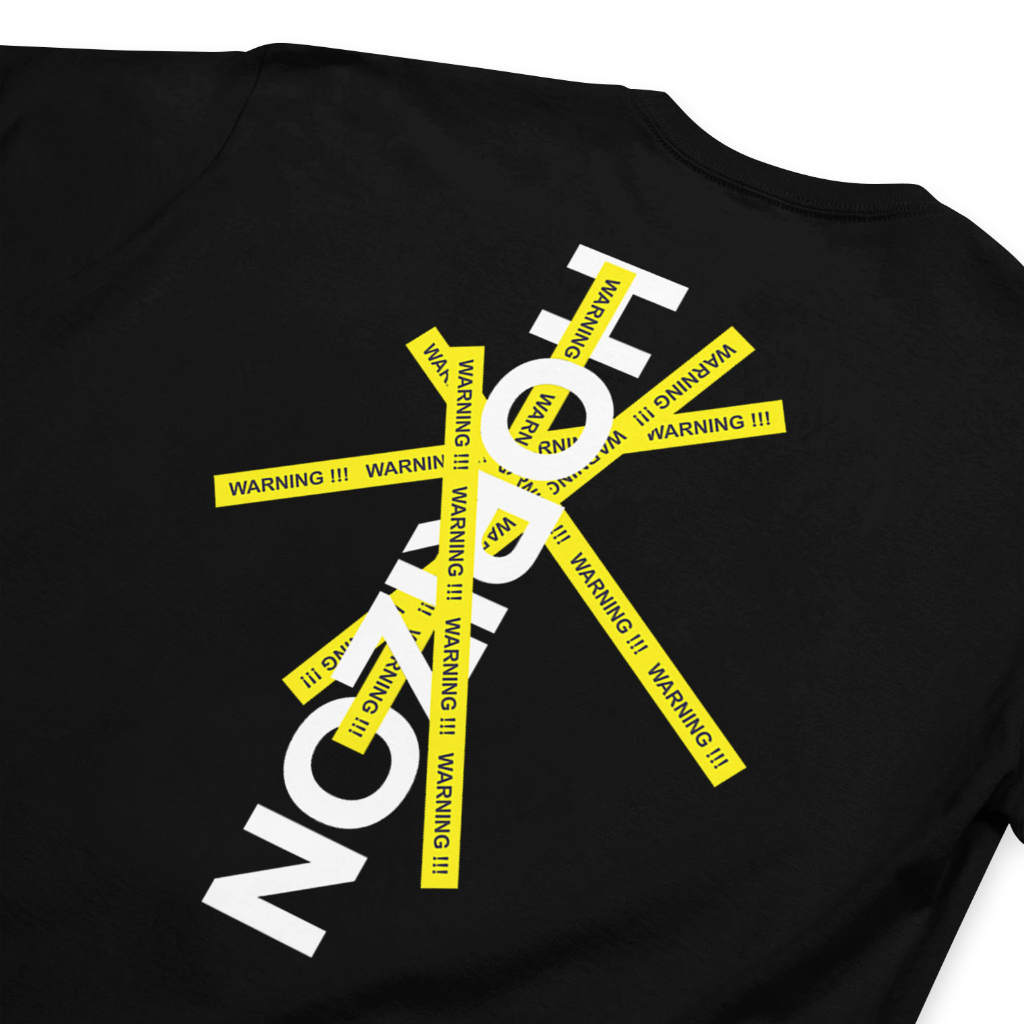 Tshirt Pria Horizon Black Matt Cotton Combed