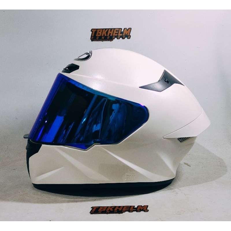 KYT TTC KYT TT COURSE Putih visor iridium blue