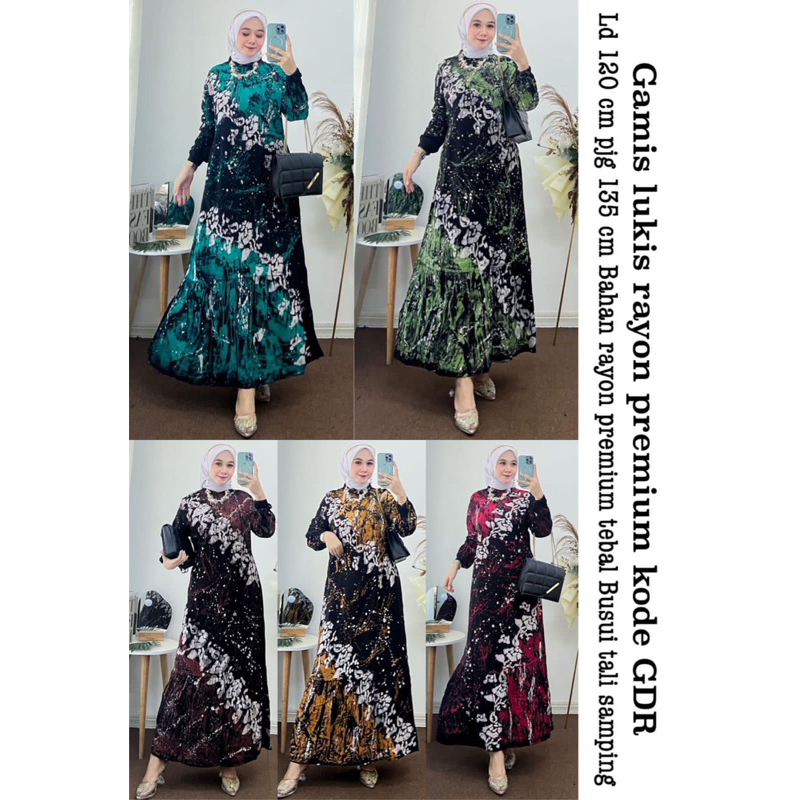 Gamis rayon premium tebal busui PROMO