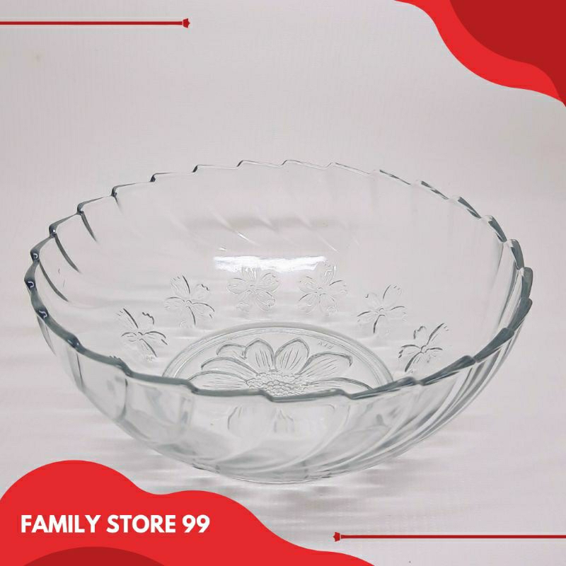 Mangkok Kaca/ Mangkok Sup Bunga