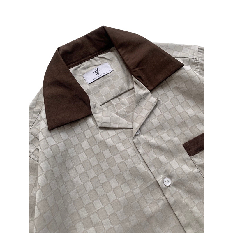 Checkered Jacquard Bowling Shirt