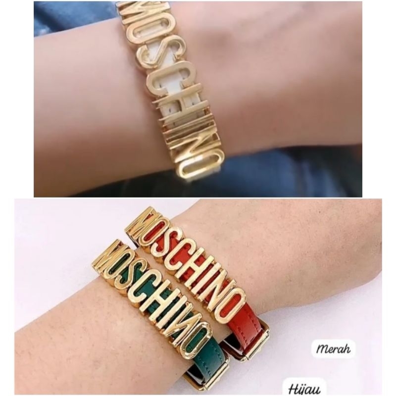 Promo Gelang tangan Ch kulit Bisa setel besar kecil Sesuai lengan /gelang  branded band bahan kulit 5527