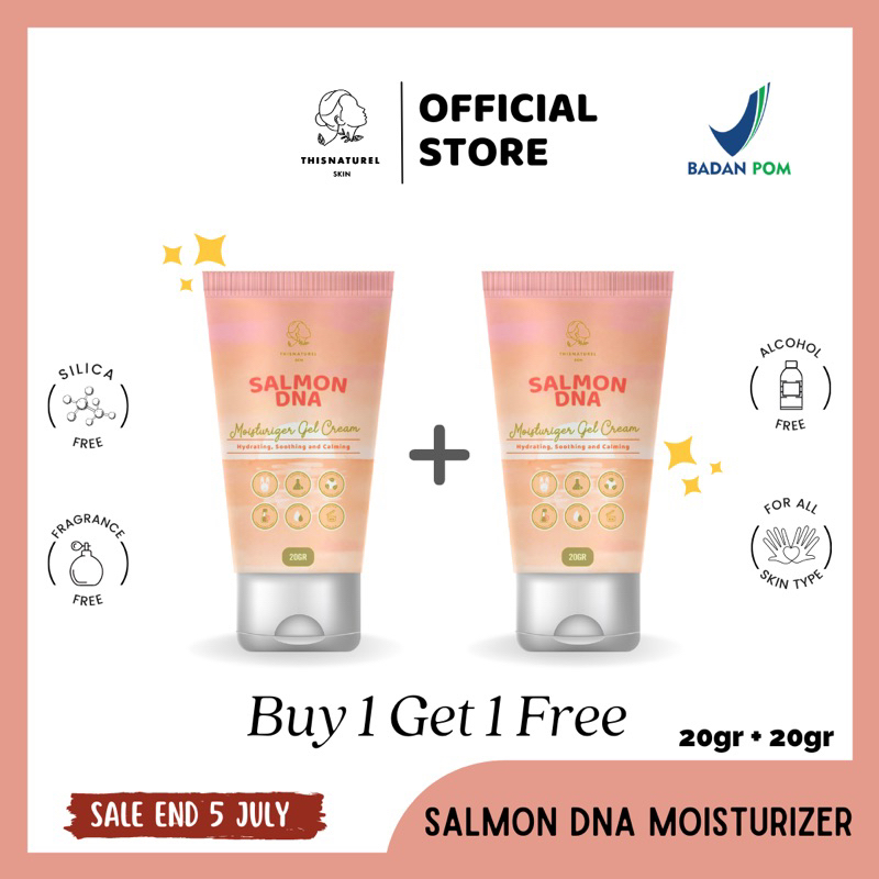 Salmon DNA Moisturizer Gel Cream 20gram - Skin Barrier Repair Calming Soothing Brightening