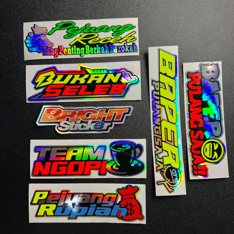 Stiker Sticker TEAM NGOPI BUKAN SELEB PEJUANG RECEH cutting