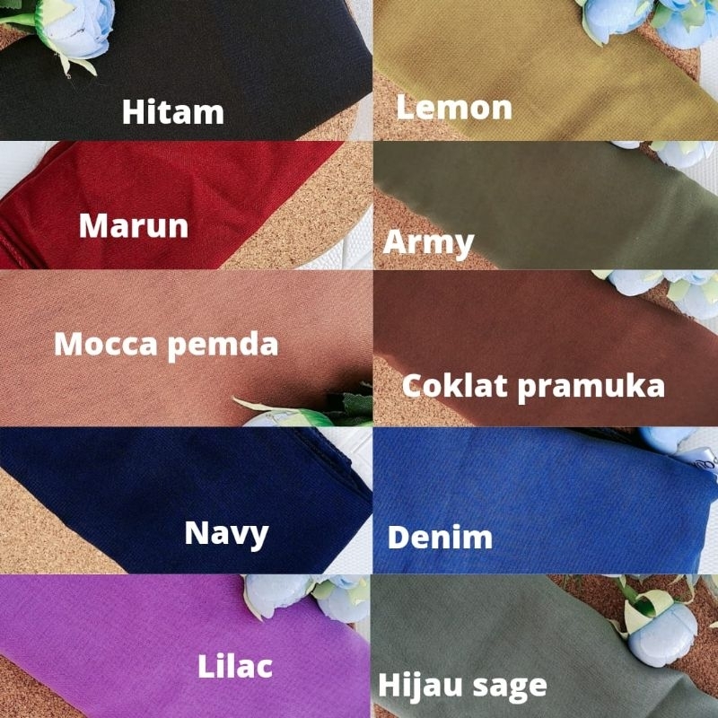 Hijab segi empat kerudung segi empat jilbab poly cotton