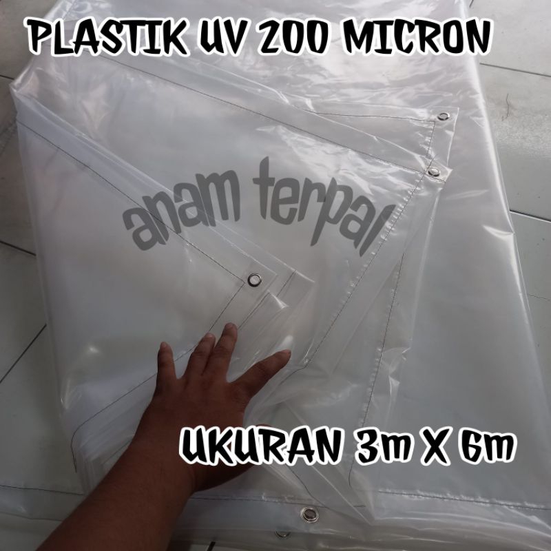 plasti bening 3x6 tebal 200micron