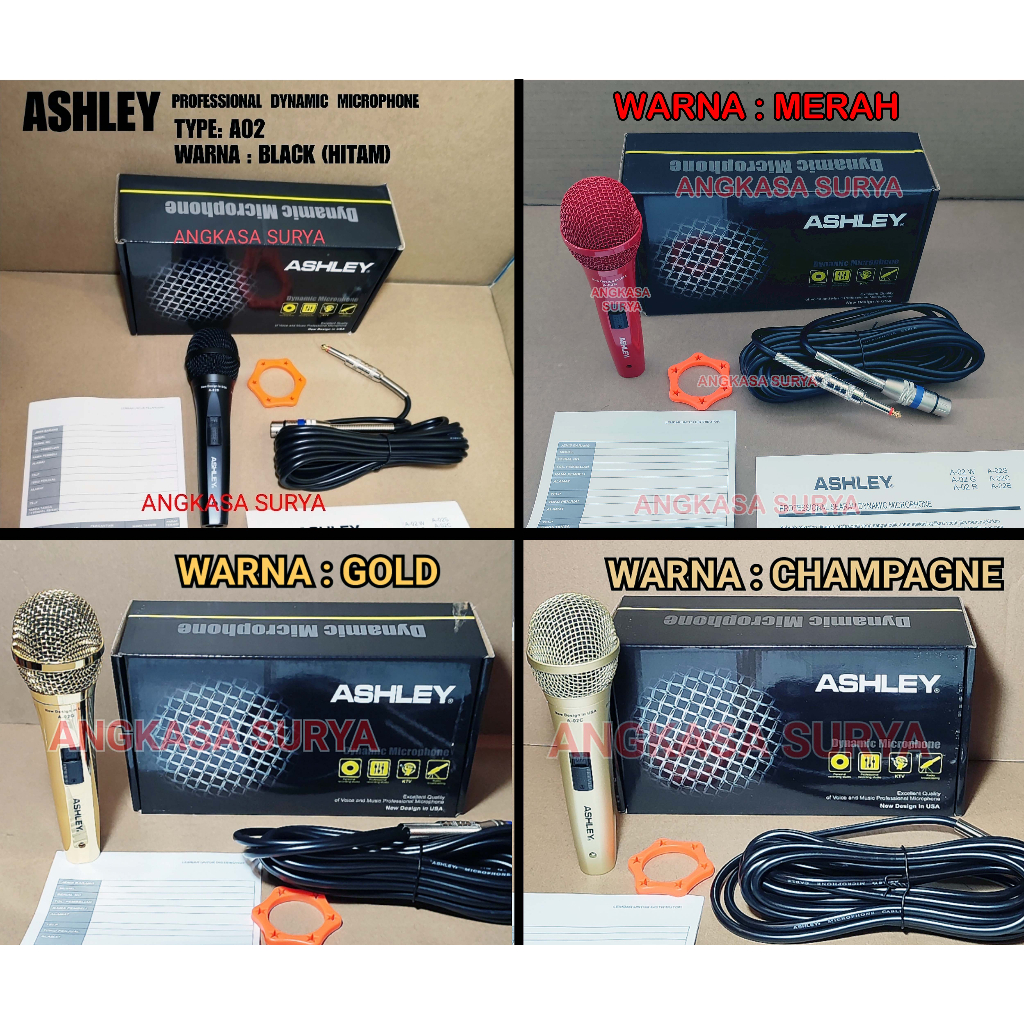 Mic Kabel Ashley  A02 A 02 /  Microphone Ashley 02 Original
