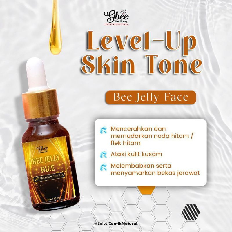 GBEE GLOW BEAUTY BEE JELLY SERUM FLEK HITAM DAN SUSAH PUTIH TERLARIS AMPUH BPOM ORI