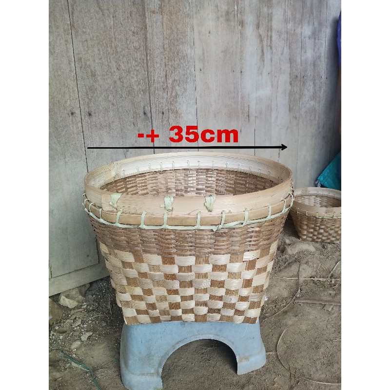 Tenggok bambu/bakul bambu/dunak bambu berkualitas -+35cm