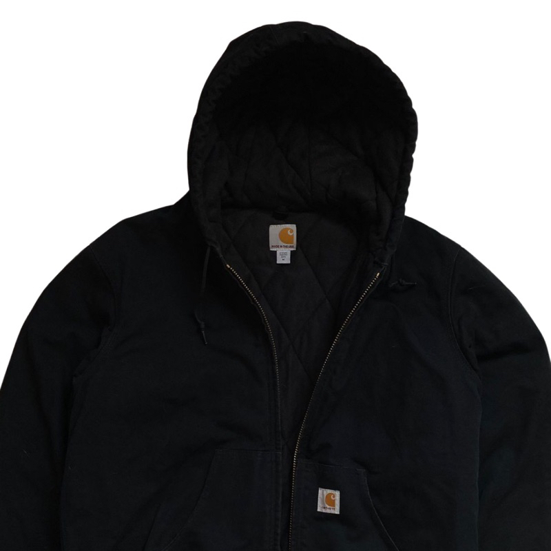 Carhartt Active Jacket Black Quilted Lined