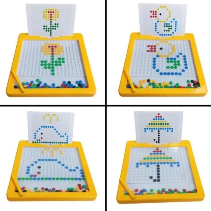 BIANCA - Mainan Edukasi Montessori Magnetic Drawing Board + Magnetic Pen