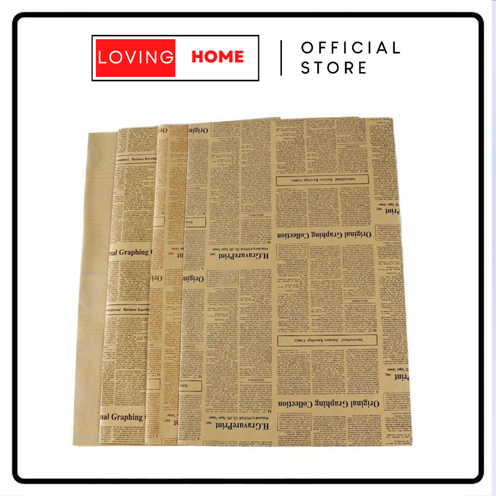 

LOVING HOME - kertas kado motif vintage KORAN korea plastik bunga flower