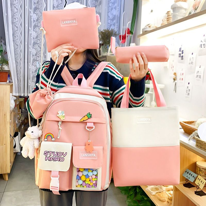 MV_Marvelouz MV806784 Tas RANSEL Wanita 4IN1 Kekinian Ada Gantungan  Lucu terbaru 1kg bisa 1 tas supplier tas import EL 6784