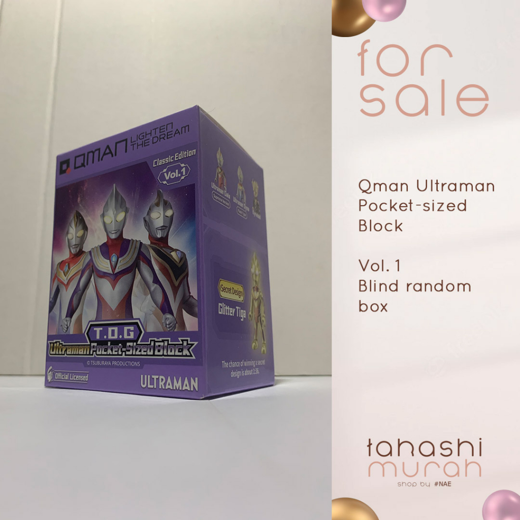 Qman Ultraman Pocket-sized Block blind random box figure vol 1 mainan anak