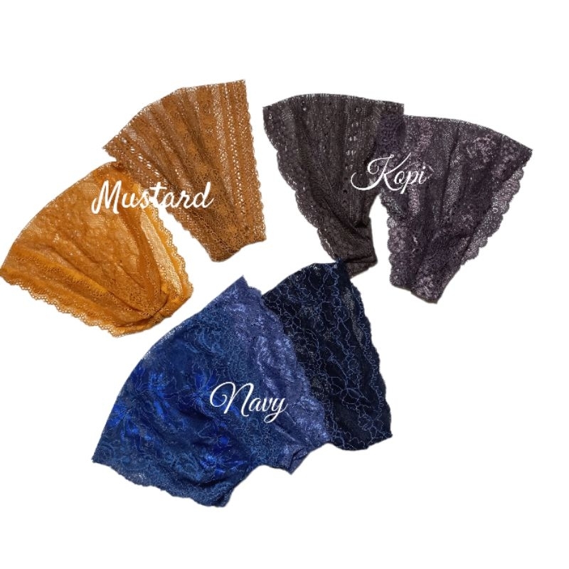 Bando Renda Bandana Brokat Inner Kerudung Wanita