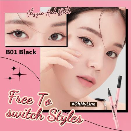 ^ KYRA ^ Pinkflash Eyeliner Easy Waterproof Pigemented Tahan Air dan Lama Oh My Line