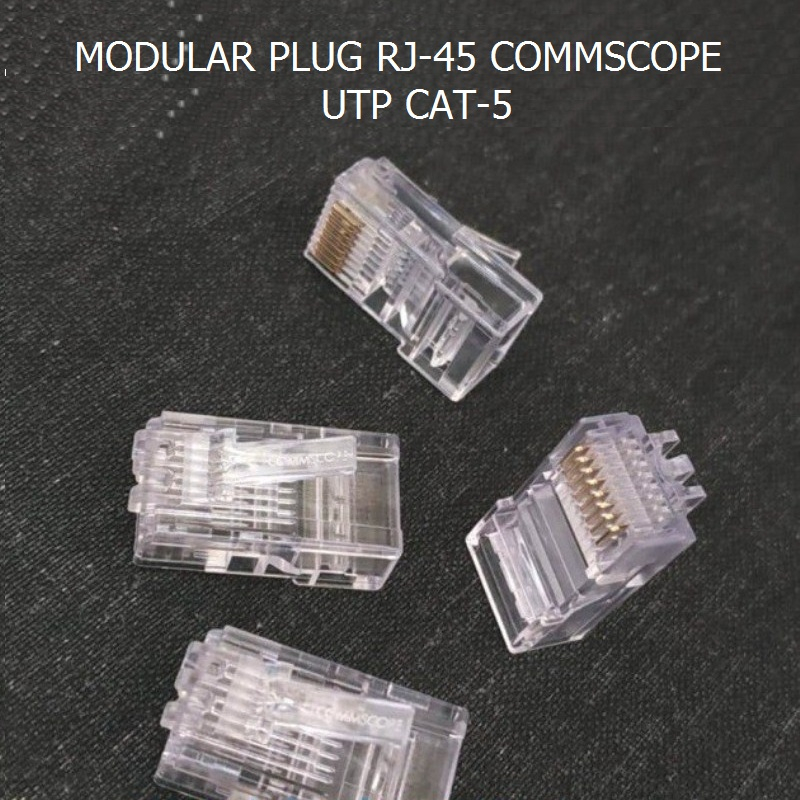 Jek Plug RJ45 Commscope AMP RJ 45 Cat5e MP-88U-F-2 6-554720-5