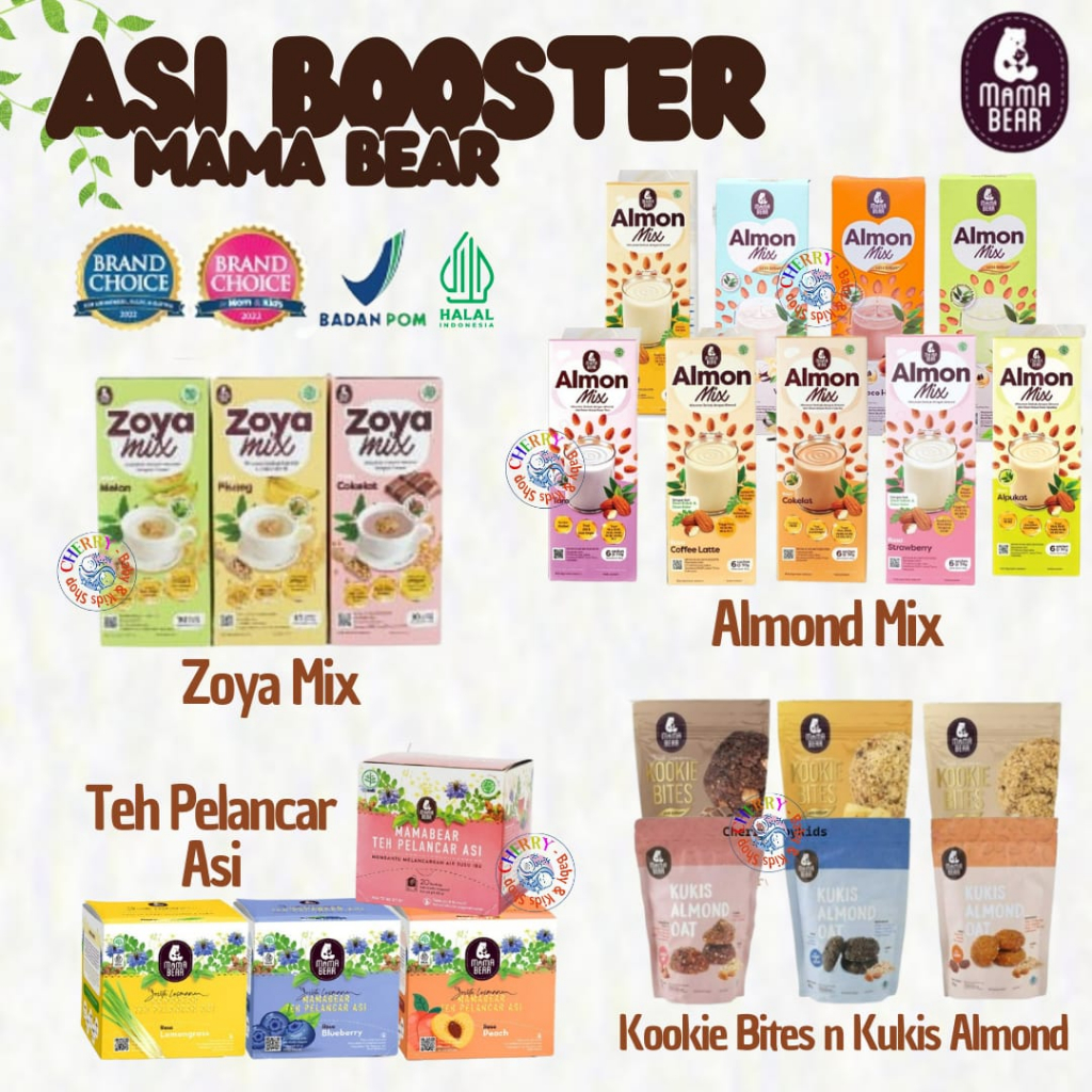 Mama Bear ZOYA MIX / ALMOND MIX / COOKIES / TEA pelancar asi Booster Asi / Paket Berkah CBKS