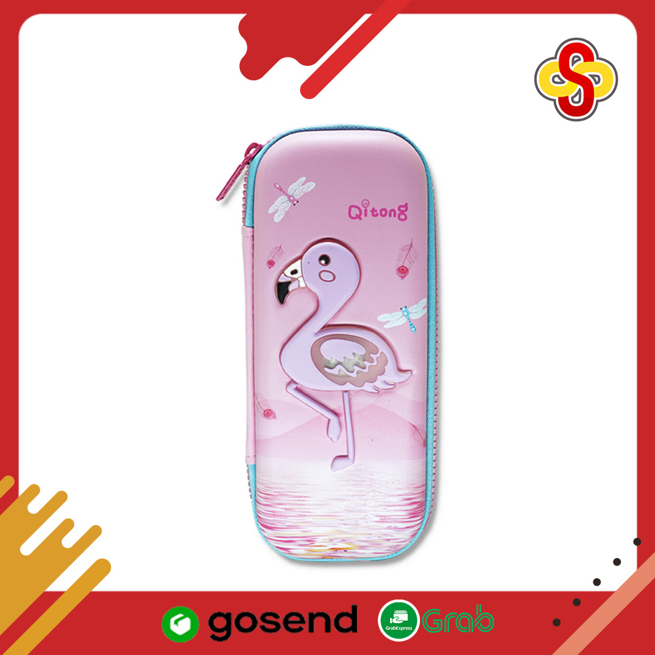 Tempat Pensil / Kotak Pensil / Pencil Hard Case Flamingo Fancy QT-5759