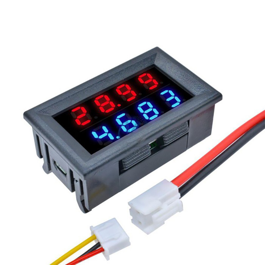 Mini Digital Voltmeter Ammeter 4 Bit 5 Wires DC 200V 10A