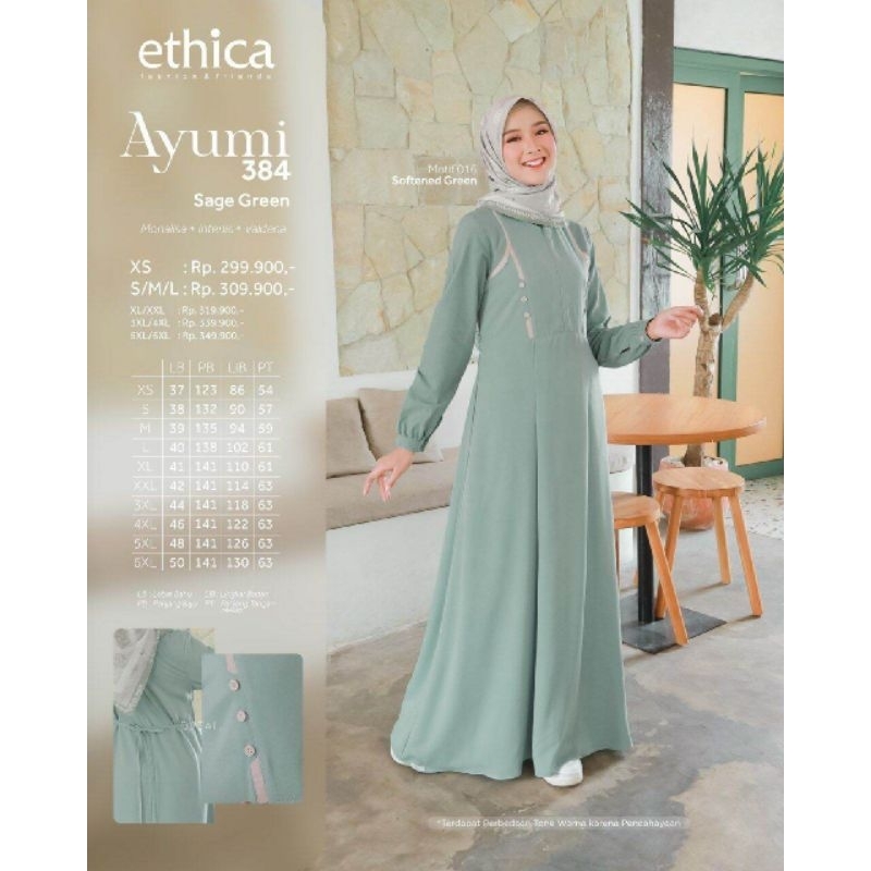 ETHICA AYUMI 384 GAMIS MUSLIMAH CASUAL ORIGINAL