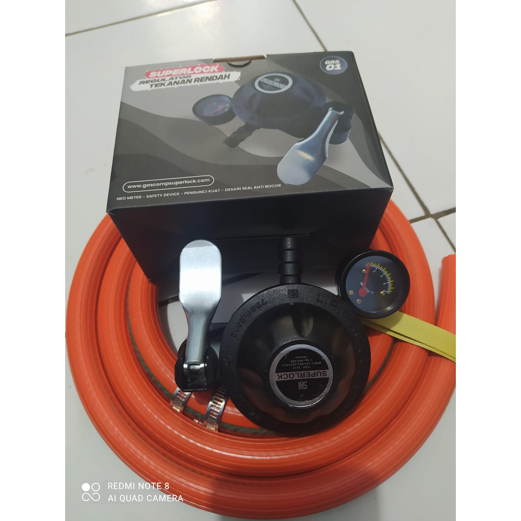 BravaReg Modena Premium Matic Regulator Selang 3 lapis DN Berkualitas 700 PSI Matic