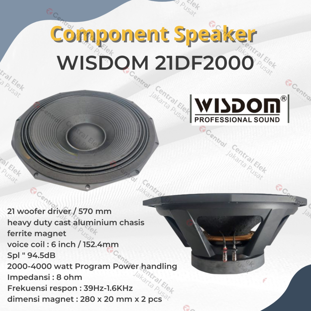 komponen speaker wisdom 21df2000 / 21 df 2000 / 21df 2000 21 inch