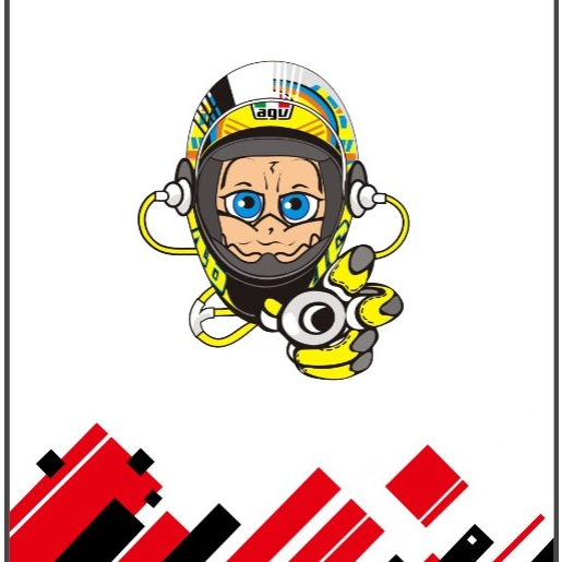 STICKER HELM VALENTINO ROSSI