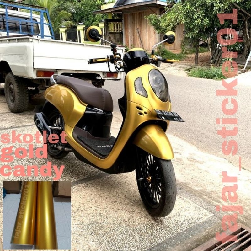 SKOTLET GOLD CANDY STIKER SKOTLET MOTOR GOLD CANDY SKOTLET STIKER MOTOR