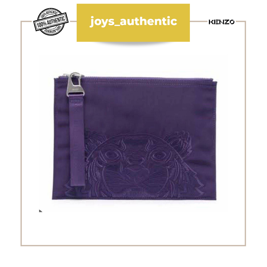 Tas wanita Kenzo Pouch Large ungu Purple woman pouch authentic original