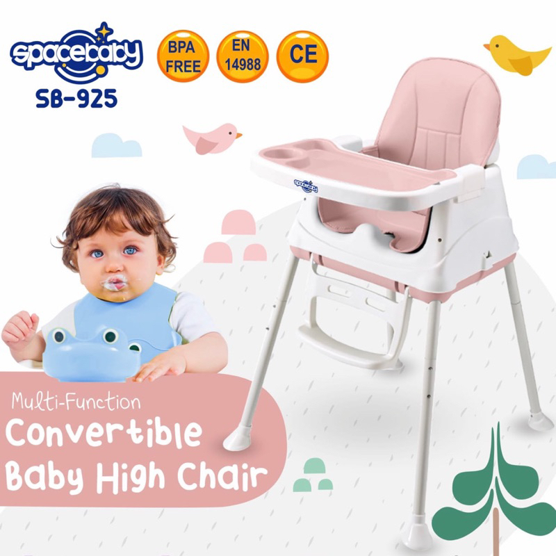 KURSI MAKAN BAYI / BABY HIGH CHAIR SPACEBABY SB925 SB 925 6in1 MULTIFUNGSI