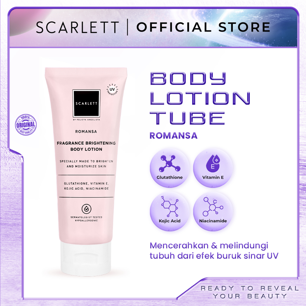 ✨ AKU MURAH ✨ [TUBE] Scarlett Whitening Body Lotion Travel Pack Tube 180 ML SERIES