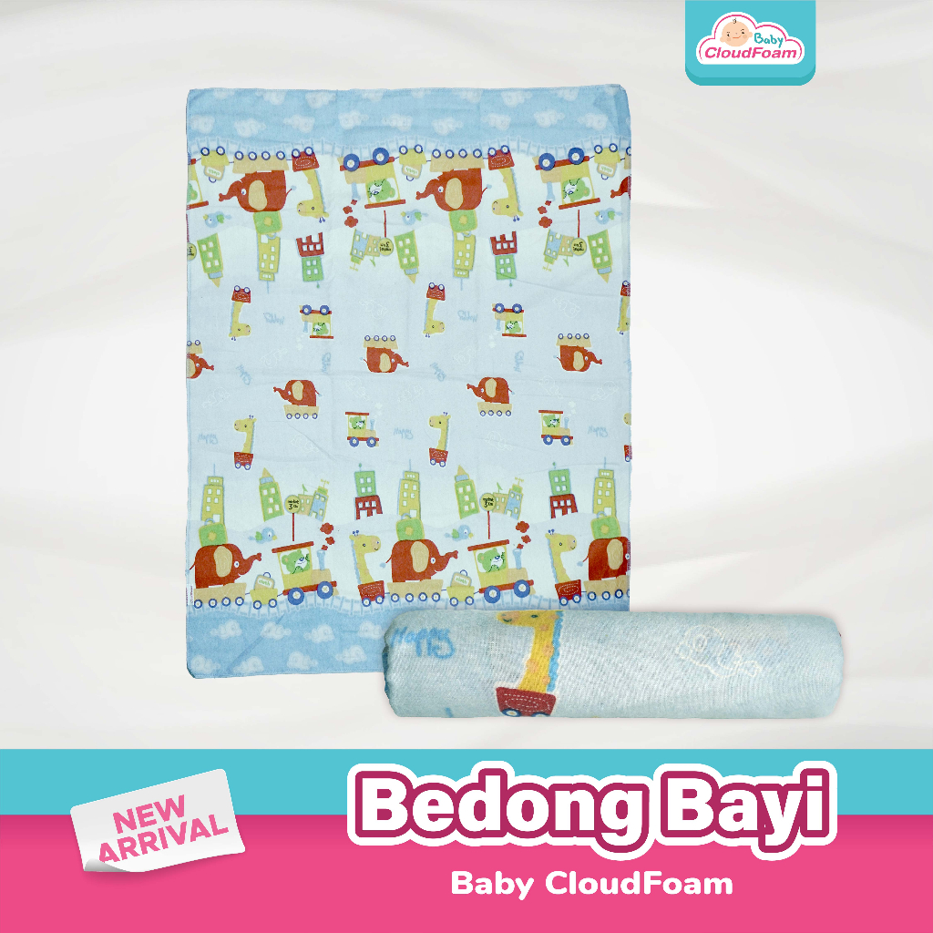 Baby Cloudfoam Bedong Bayi Set Isi 4pcs Kain Katun Flanel