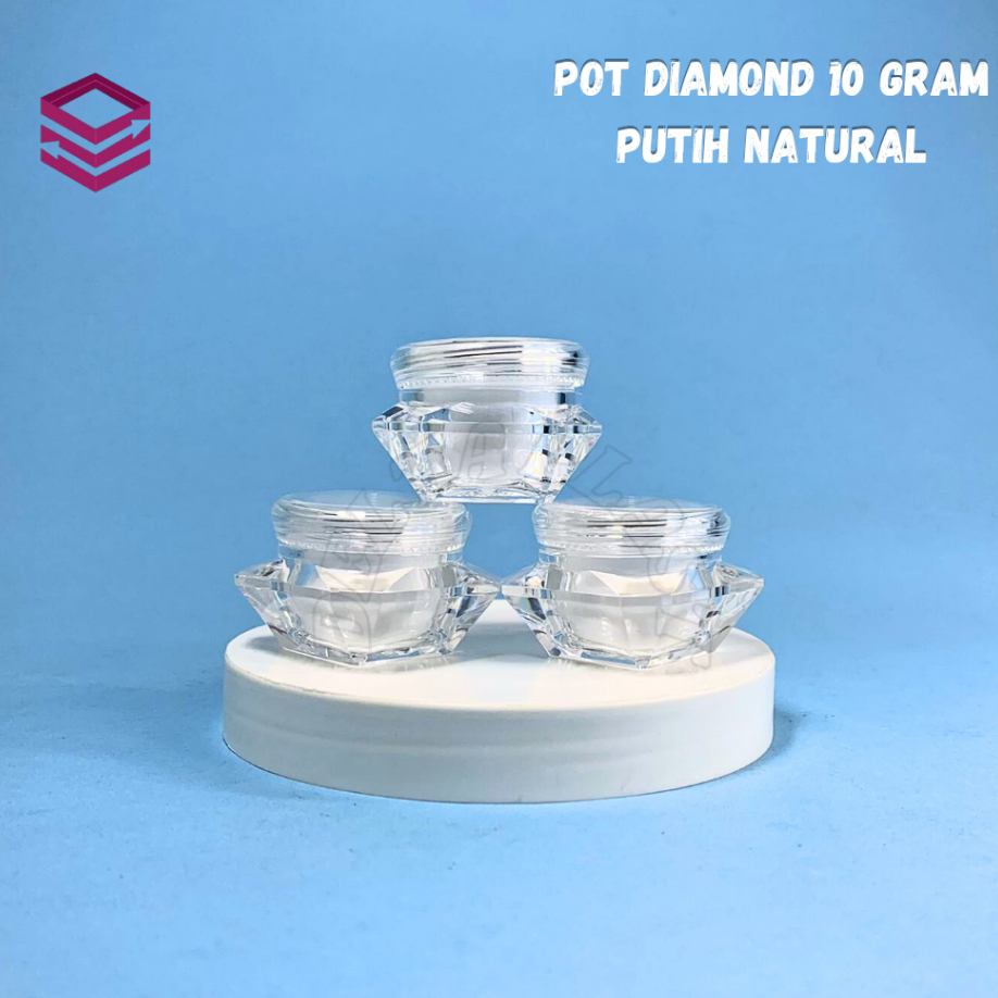 Pot jar cream diamond 10gr natural / Pot cream 10gr