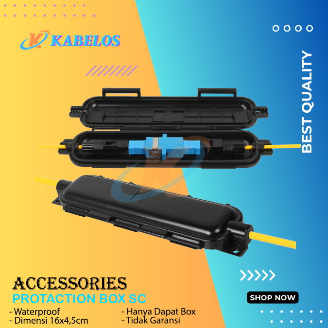 Fiber Optic Protection Box SC | Pelindung Adapter SC ( Hitam )