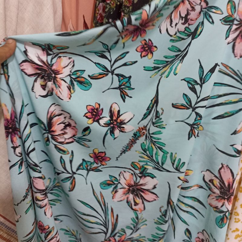 Kain Zara Crepe - kain zara crepe premium - kain crepe premium - kain zara motif // zkr