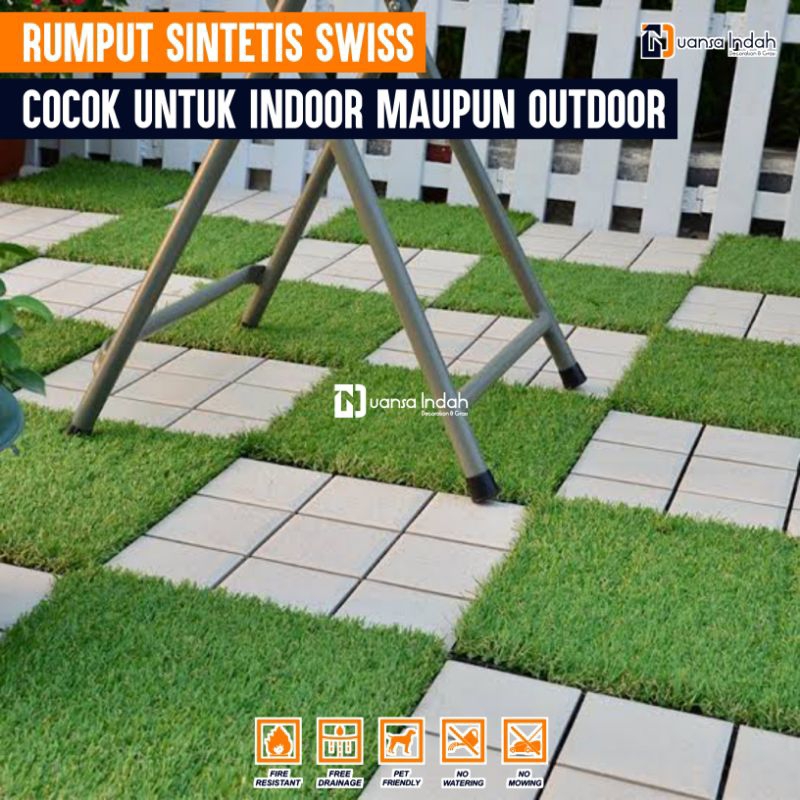 RUMPUT SINTETIS SWISS STANDAR UKURAN 50x50 CM