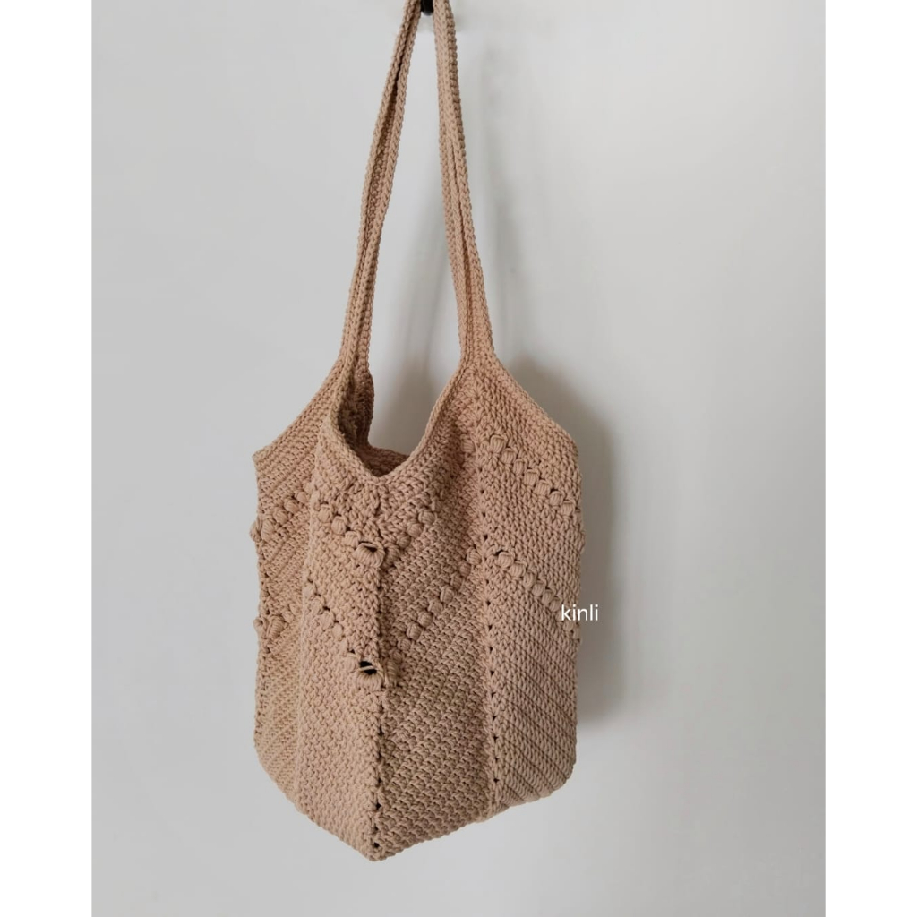 marion crochet tote bag handmade tas rajut shoulder bag